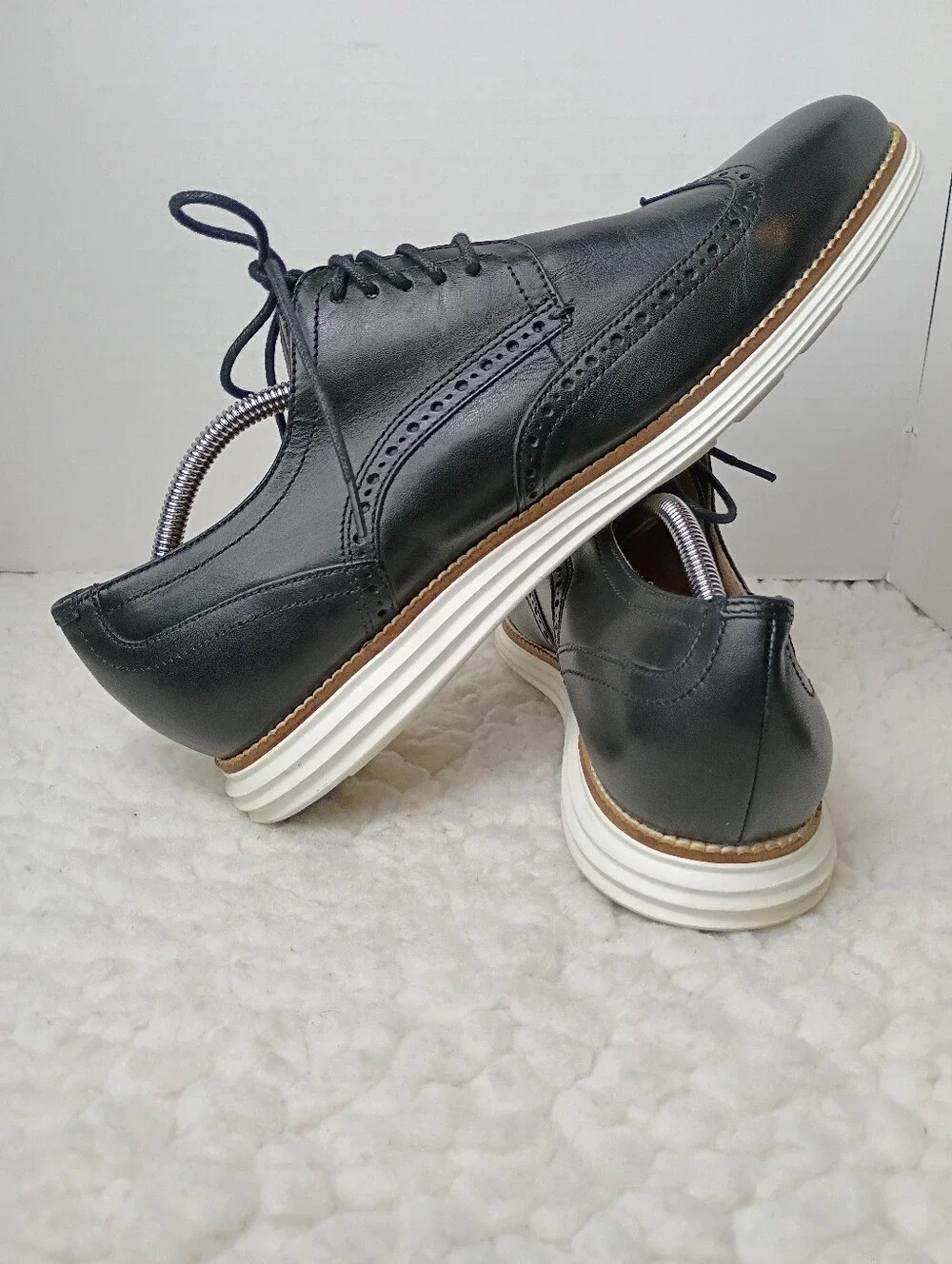 Cole Haan OriginalGrand Wingtip Oxford Black Leather Men 11.5 C26369 Dress